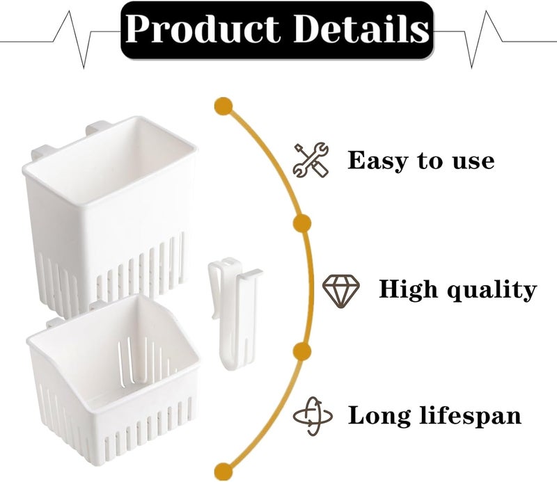 VrotQyn 3 Pcs Utensil Drying Rack Universal Cup Silverware Utensil Drying Holder Basket for Home Kitchen, White - Image 3